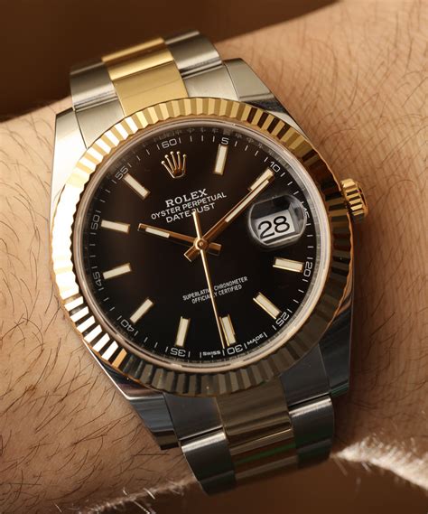 rolex datejust 41 de seconde main|Rolex Datejust two tone 41mm.